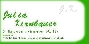 julia kirnbauer business card